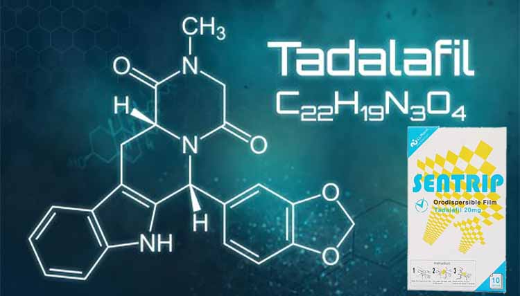Tadalafil他達拉非成分作用機轉圖解，說明PDE5抑制劑如何促進血管擴張